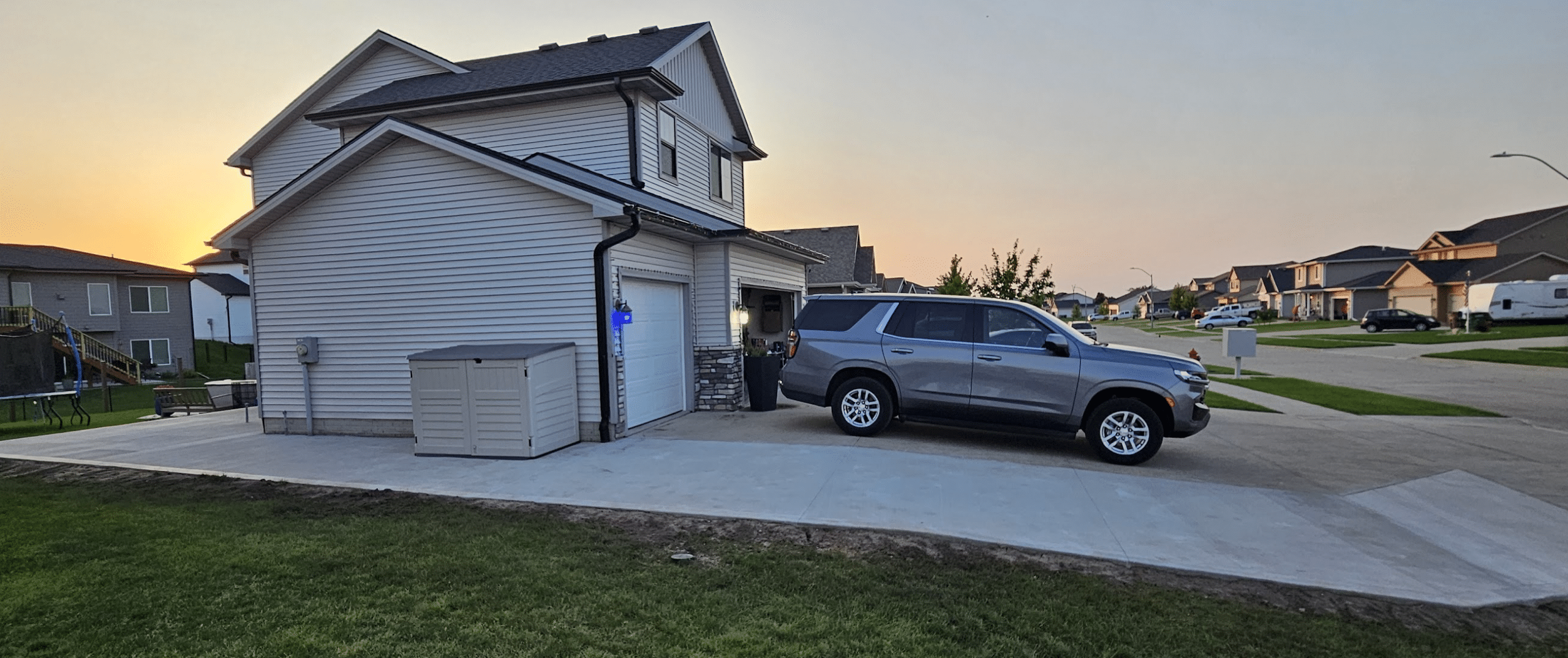 Concrete driveway Addition Des Moines