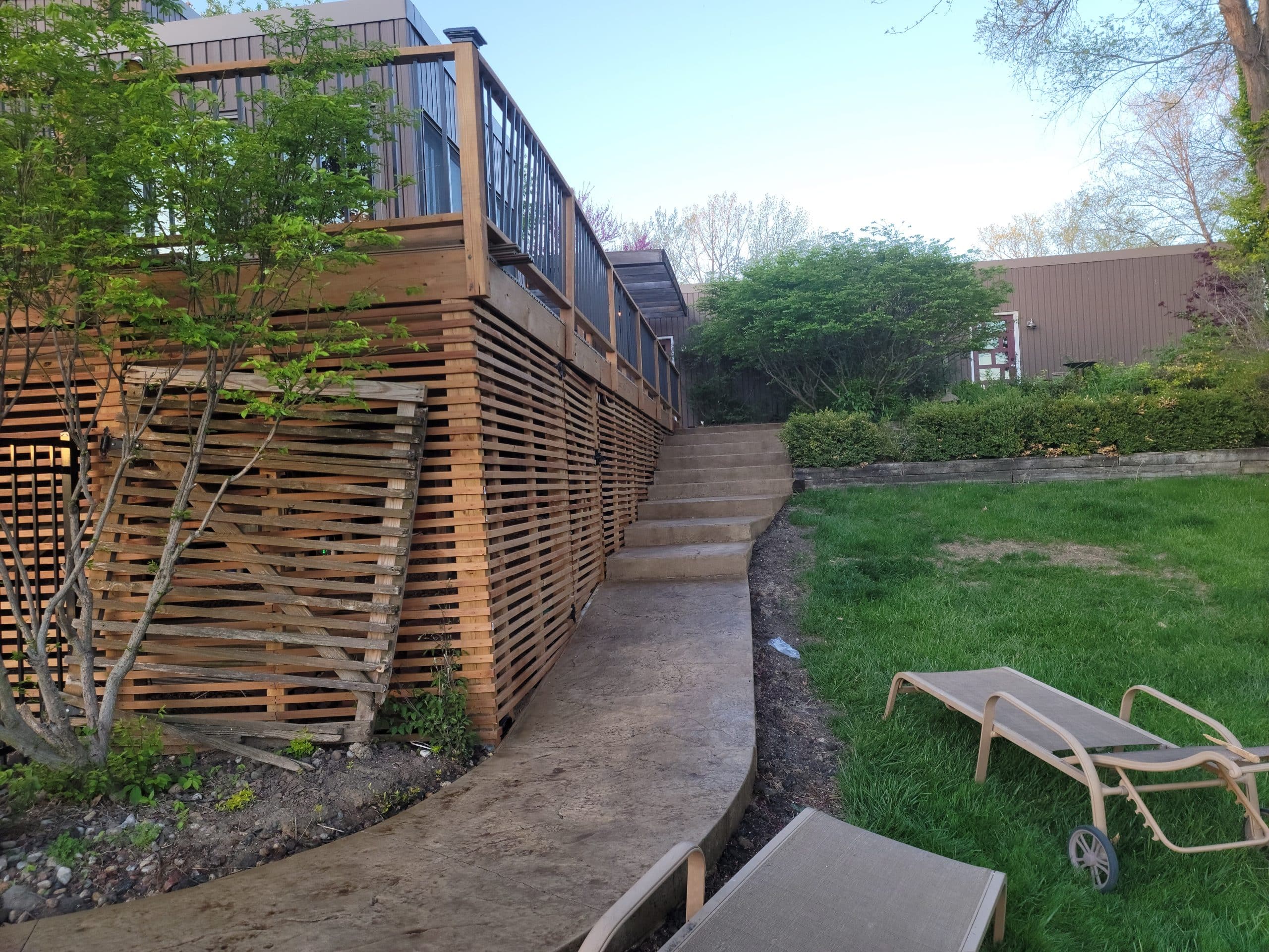 Stamped concrete walkway Des Moines