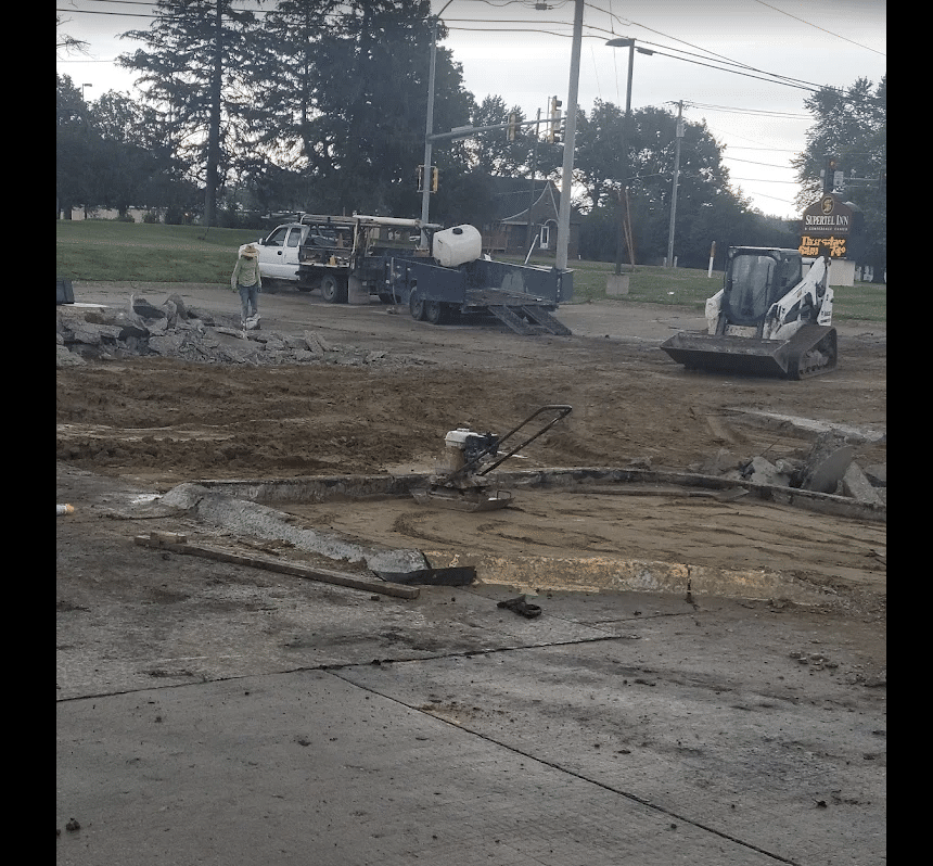 Concrete parking lot replacement Des Moines Iowa